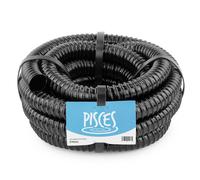 Pisces 2M Corrugated Black Pond Hose Flexible Anti Kink Flexi Pvc Pipe Ribbed Tubing For Pump Filter Sump Water Butt - 1.25" 32mm