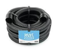 Pisces 2M Corrugated Black Pond Hose Flexible Anti Kink Flexi Pvc Pipe Ribbed Tubing For Pump Filter Sump Water Butt - 1.5" 38mm