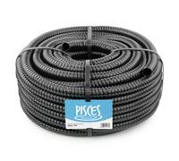 Pisces 30M Corrugated Black Pond Hose Flexible Anti Kink Flexi Pvc Pipe Ribbed Tubing For Pump Filter Sump Water Butt - 1" (25mm)