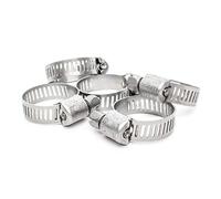 Pisces 5 Pack - 10-16mm Stainless Jubilee Clips to Fit 12.5mm Hose