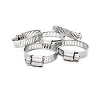 Pisces 5 Pack - 22-32mm Stainless Jubilee Clips to Fit 25mm Hose
