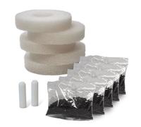 Pisces 5 Pack Compatible Biorb Refill Service Kit For Oase Biorb With Filter Media & Airstone