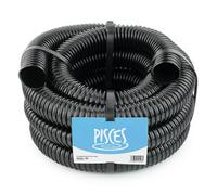 Pisces 5M Corrugated Black Pond Hose Flexible Anti Kink Flexi Pvc Pipe Ribbed Tubing For Pump Filter Sump Water Butt - 1.5" 40mm