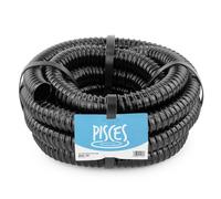 Pisces 5M Corrugated Black Pond Hose Flexible Anti Kink Flexi Pvc Pipe Ribbed Tubing For Pump Filter Sump Water Butt - 1" (25mm)
