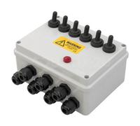 Pisces 6 Way Garden Switch Box - With Neon Indicator Light