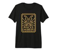 Pisces Art Deco Zodiac Graphic Premium T-Shirt