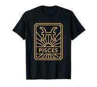 Pisces Art Deco Zodiac Graphic T-Shirt