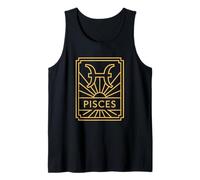 Pisces Art Deco Zodiac Graphic Tank Top