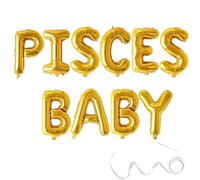 Pisces Baby Party Banner,Pisces Party Decorations,Zodiac Constellation Theme February March Birthday Party Decoration Supplies,baby gender reveal decorations
