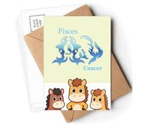 Pisces Cancer Pair Constellation Postcards Envelopes Cards Mailing Year Horse