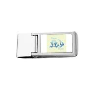 Pisces Cancer Pair Constellation Slim Money Clip Stainless Holder Pocket Wallet