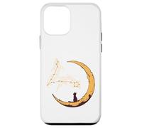 Pisces Constellation Fishes Star Watching Cat Crescent Moon Case for iPhone 12 mini