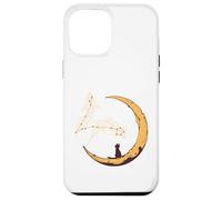 Pisces Constellation Fishes Star Watching Cat Crescent Moon Case for iPhone 12 Pro Max