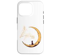 Pisces Constellation Fishes Star Watching Cat Crescent Moon Case for iPhone 16 Pro
