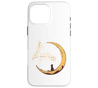Pisces Constellation Fishes Star Watching Cat Crescent Moon Case for iPhone 16 Pro Max