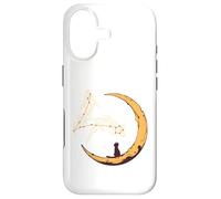 Pisces Constellation Fishes Star Watching Cat Crescent Moon Case for iPhone 17