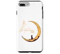 Pisces Constellation Fishes Star Watching Cat Crescent Moon Case for iPhone 7 Plus/8 Plus