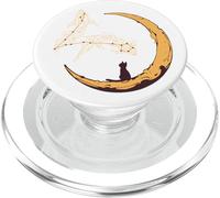 Pisces Constellation Fishes Star Watching Cat Crescent Moon PopSockets PopGrip for MagSafe