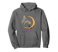 Pisces Constellation Fishes Star Watching Cat Crescent Moon Pullover Hoodie