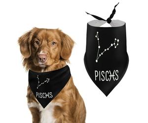 Pisces Constellation Pet Bandanas Dog Costume Puppy Cat Kerchief Triangle Scarf