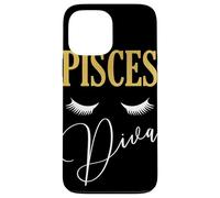 Pisces Diva Zodiac Birthday Queen Graphic Case for iPhone 13 Pro Max