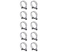 Pisces Double Wire Hose Clips To Fit 20mm (0.75In) Pipe (10 Pack)
