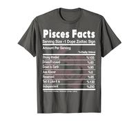 Pisces Facts - Funny Pisces Shirt T-Shirt, Men, Asphalt Grey, 6X-Large
