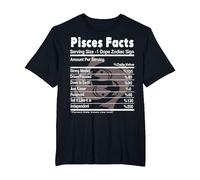 Pisces Facts - Funny Pisces Shirt T-Shirt, Men's Big and Tall, Black, 4X Tall