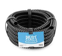 Pisces Flexible Pond Hose Pipe | 12mm (0.5 inch) Order by the Metre | Corrugated Black Tubing for Filter Pumps and UVC System
