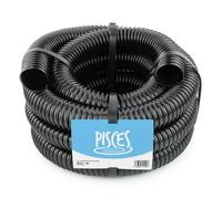 Pisces Flexible Pond Hose Pipe | 38mm (1.5 inch) x 5 Metre Roll | Corrugated Black Tubing for Filter Pumps and UVC Systems