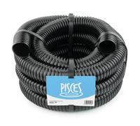 Pisces Flexible Pond Hose Pipe | 40mm (1.5 inch) x 5 Metre Roll | Corrugated Black Tubing for Filter Pumps and UVC Systems