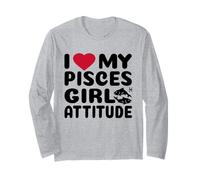Pisces Girl Attitude I Love My Zodiac Girls Sign Long Sleeve T-Shirt
