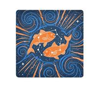 Pisces orange drawing Protective Toiletries Pouchs Cloth Cosmetic Travel Bag Organizer Wrap Camera Lens Cloth Wrapper Organizer Bags For Women Size 21.7x21.7in