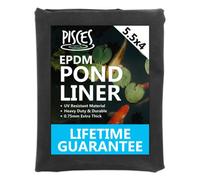 Pisces Pond Liner 4M X 5.5M Epalyn Epdm Rubber - 0.75mm Thick With Lifetime Guarantee Heavy Duty Durable Garden Fish Koi Lining