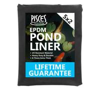 Pisces Pond Liner 5M X 2M Epalyn Epdm Rubber - 0.75mm Thick With Lifetime Guarantee Heavy Duty Durable Garden Fish Koi Lining