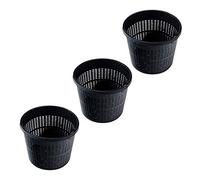 Pisces Pond Round Plant Basket 13 x 10cm - 3 Pack of Pond Planting Pot