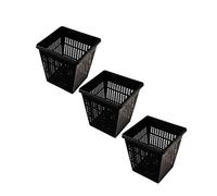Pisces Pond Square Plant Basket 11 x 11 x 11cm - 3 Pack of Pond Planting Pot