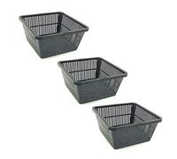 Pisces Pond Square Plant Basket 19 x 19 x 9cm - 3 Pack of Pond Planting Pot