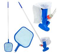 Pisces Pond Vacuum Pool Cleaner Algae Brush Sludge Remover Dirt Brush Water Vac With Net