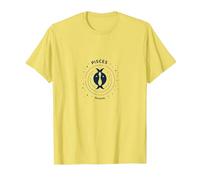 Pisces Season Zodiac Art - Celestial Fish Symbol T-Shirt, Men, Lemon, XXL