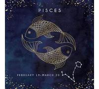 ♓ PISCES the Fish February 19 - March 20 Astrological Zodiac Sign Soft Matt Foiled Greeting Card by Kingfisher (Pisces)