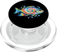 Pisces The Fish Lover, Tie Dye Fish Multicolor Funny Pisces PopSockets PopGrip for MagSafe