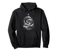 Pisces the Twin Fish and Zodiac Tides Pullover Hoodie