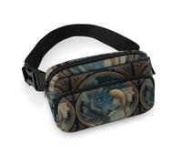 Pisces Two Fish Crossbody Fanny Pack Waist Sling Bag | Travel Belt Bags Walking Running Hiking Cycling