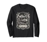 Pisces Vintage Engraving Graphic Long Sleeve T-Shirt
