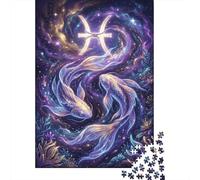Pisces Zodiac 1000 Piece Jigsaw Puzzle,Adults & Kids 14+,Home Wall Decor,Whimsical Challenge,Educational Toy,Premium Cardboard,Great Gifts,Stress Relief 70x50cm