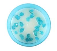 Pisces Zodiac Candle with Gardenia Fragrance, Sodalite Chips, and Aquamarine Crystal for Spiritual Purpose