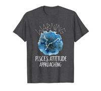 Pisces Zodiac Constellation Aesthetic Pisces Stuff for Women T-Shirt, Men, Dark Heather Grey, 6X-Large