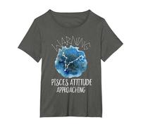 Pisces Zodiac Constellation Aesthetic Pisces Stuff for Women T-Shirt, Women's Plus, Asphalt Grey, 4X