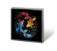 Pisces Zodiac Constellation Square Badge Stylish Lapel Brooch Pins